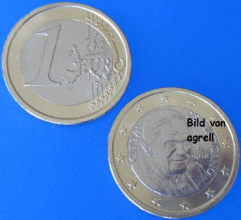 1 Euro Münze Vatikan 2010 unzirkuliert