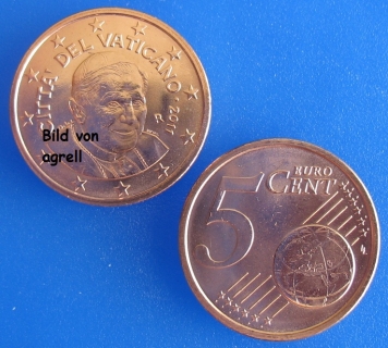 5 Cent Münze Vatikan 2011 unzirkuliert