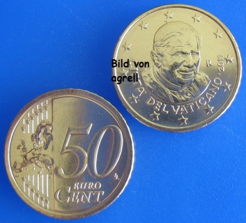 50 Cent Münze Vatikan 2011 unzirkuliert