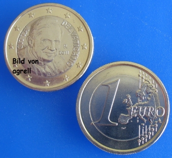 1 Euro Münze Vatikan 2011 unzirkuliert