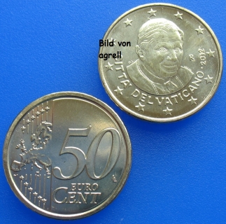 50 Cent Münze Vatikan 2012 unzirkuliert
