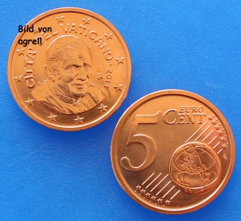 5 Cent Münze Vatikan 2013 unzirkuliert