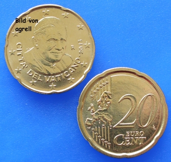 20 Cent Münze Vatikan 2013 unzirkuliert