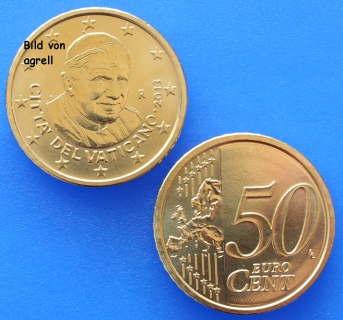 50 Cent Münze Vatikan 2013 unzirkuliert