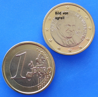 1 Euro Münze Vatikan 2013 unzirkuliert