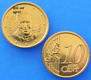 10 Cent Münze Vatikan 2014 unzirkuliert