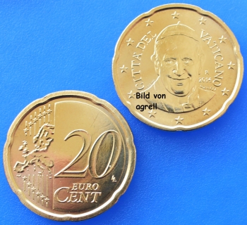 20 Cent Münze Vatikan 2014 unzirkuliert
