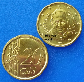 20 Cent Münze Vatikan 2015 unzirkuliert