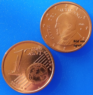 1 Cent Münze Vatikan 2016 unzirkuliert