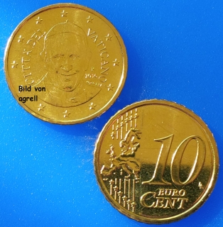 10 Cent Münze Vatikan 2016 unzirkuliert