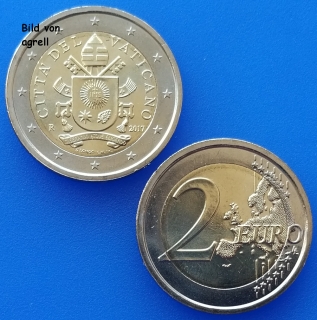 2 Euro Münze Vatikan 2017 unzirkuliert