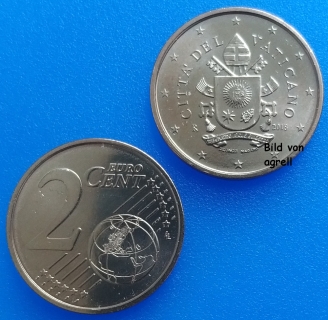 2 Cent Münze Vatikan 2018 unzirkuliert