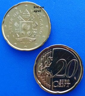 20 Cent Münze Vatikan 2018 unzirkuliert