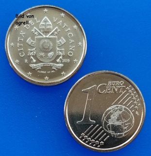 1 Cent Münze Vatikan 2019 unzirkuliert