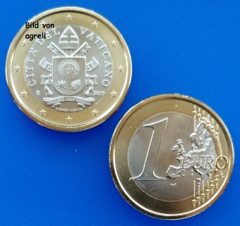 1 Euro Münze Vatikan 2019 unzirkuliert