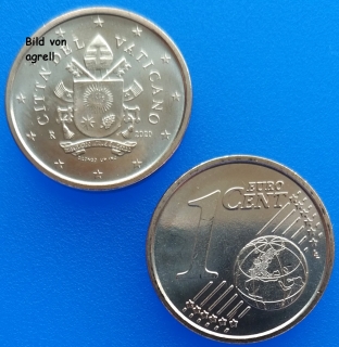 1 Cent Münze Vatikan 2020 unzirkuliert