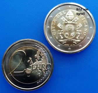 2 Euro Münze Vatikan 2021 unzirkuliert