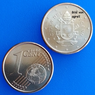1 Cent Münze Vatikan 2022 unzirkuliert