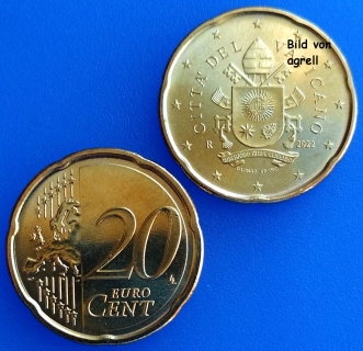 20 Cent Münze Vatikan 2022 unzirkuliert