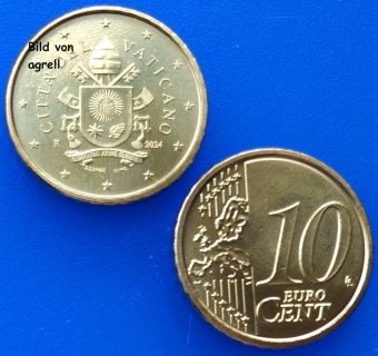 10 Cent Münze Vatikan 2024 unzirkuliert