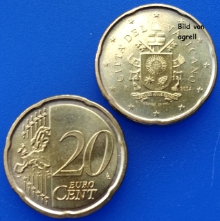 20 Cent Münze Vatikan 2024 unzirkuliert