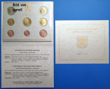 Kursmünzensatz Vatikan 2020 Stgl.