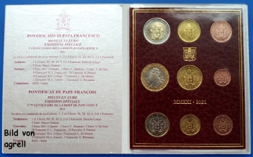 Kursmünzensatz Vatikan 2021 Stgl.
