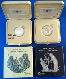 5 & 10 Euro Silbergedenkmünze Vatikan 2017