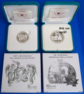 5 & 10 Euro Silbergedenkmünze Vatikan 2019