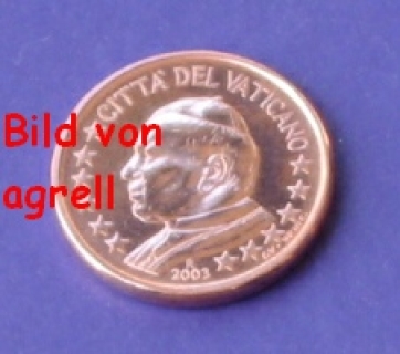 1 Cent Münze Vatikan 2003 unzirkuliert