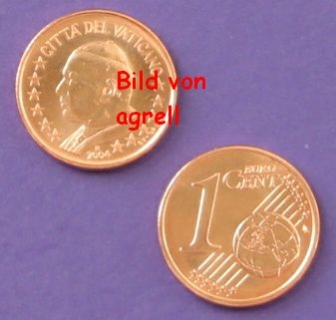 1 Cent Münze Vatikan 2004 unzirkuliert