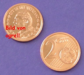 2 Cent Münze Vatikan 2004 unzirkuliert