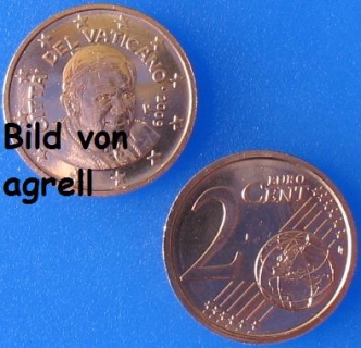 2 Cent Münze Vatikan 2009 unzirkuliert