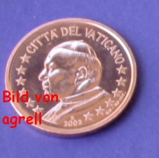 5 Cent Münze Vatikan 2003 unzirkuliert