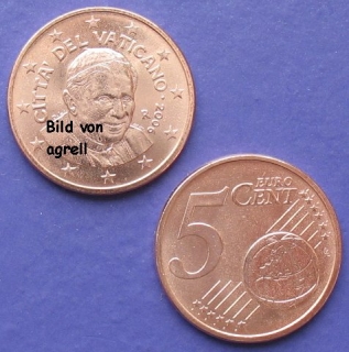 5 Cent Münze Vatikan 2006 unzirkuliert