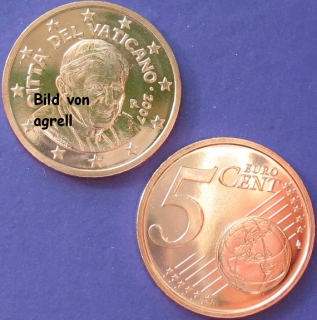 5 Cent Münze Vatikan 2007 unzirkuliert