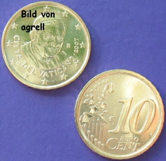 10 Cent Münze Vatikan 2007 unzirkuliert
