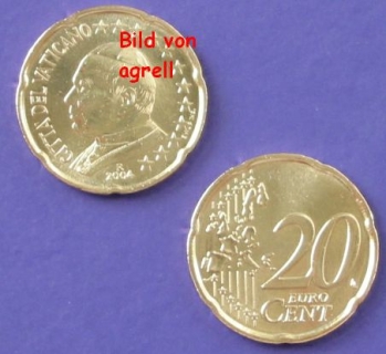 20 Cent Münze Vatikan 2004 unzirkuliert
