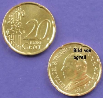20 Cent Münze Vatikan 2005 unzirkuliert