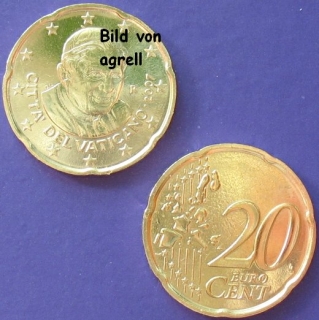 20 Cent Münze Vatikan 2007 unzirkuliert