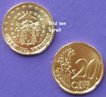 20 Cent Münze Vatikan 2005 Sede Vacante unzirkuliert