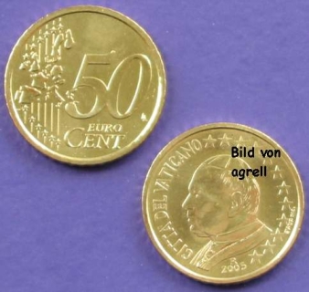 50 Cent Münze Vatikan 2005 unzirkuliert