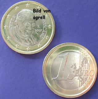 1 Euro Münze Vatikan 2007 unzirkuliert