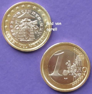 1 Euro Münze Vatikan 2005 Sede Vacante unzirkuliert