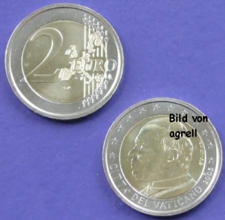 2 Euro Münze Vatikan 2005 unzirkuliert