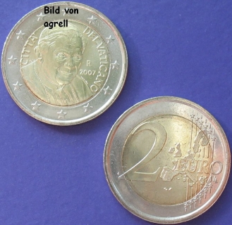 2 Euro Münze Vatikan 2007 unzirkuliert