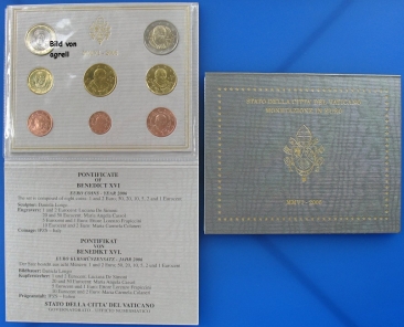 Kursmünzensatz Vatikan 2006 Stgl.
