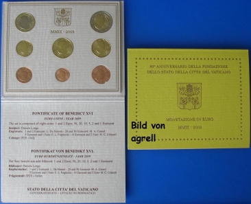 Kursmünzensatz Vatikan 2009 Stgl.