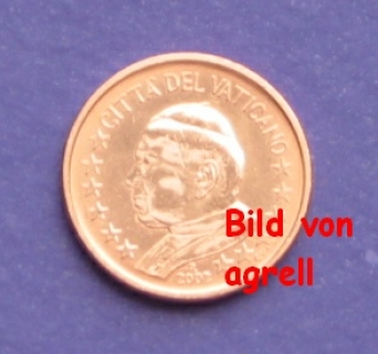 1 Cent Münze Vatikan 2002 unzirkuliert