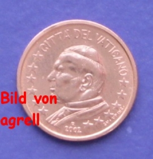 2 Cent Münze Vatikan 2002 unzirkuliert